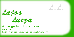 lajos lucza business card